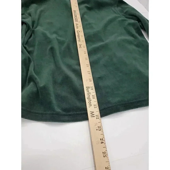 Peck & Peck Relaxed Emerald Green Velour Sweatshirt Women's Size Large NWT - Picture 10 of 10